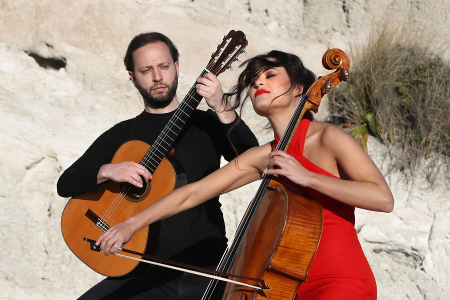 Pietro Locatto (guitar) and Martina Biondio (cello) are Duo Evocaciones  (Photo: humanitix.com)