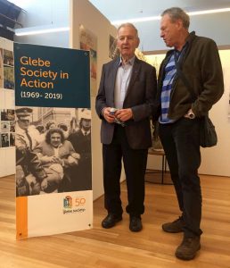 Jack Mundey and Allan Hogan at the Glebe Society 50th anniversary Community Festival in June 2019